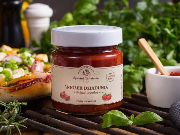 Ketchup łagodny - Aniołek Dziadunia 220 g OD