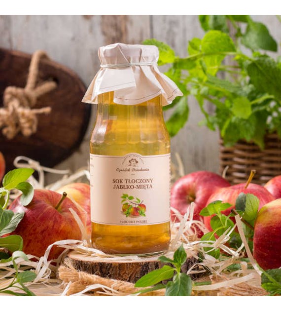 Sok tłoczony jabłko-mięta