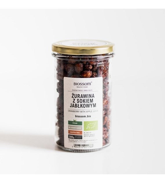 BIO żurawina słodzona sokiem jabłkowym