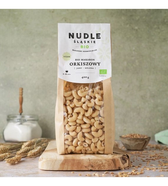 Nudle Śląskie ORKISZOWY JASNY BIO -  KOLANKA