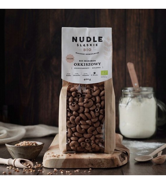 Nudle Śląskie ORKISZOWY PEŁNOZIARNISTY BIO - KOLANKA