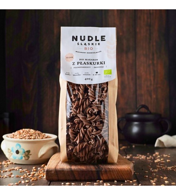 Nudle Śląskie Z PŁASKURKI PEŁNOZIARNISTY BIO - ŚWIDRY
