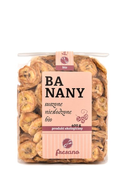 Banany Suszone Niesłodzone Bio 400 G