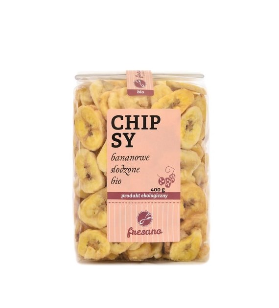 CHIPSY BANANOWE SŁODZONE BIO 400 g