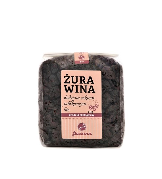 ŻURAWINA SŁODZONA SOKIEM JABŁKOWYM BIO 1 kg