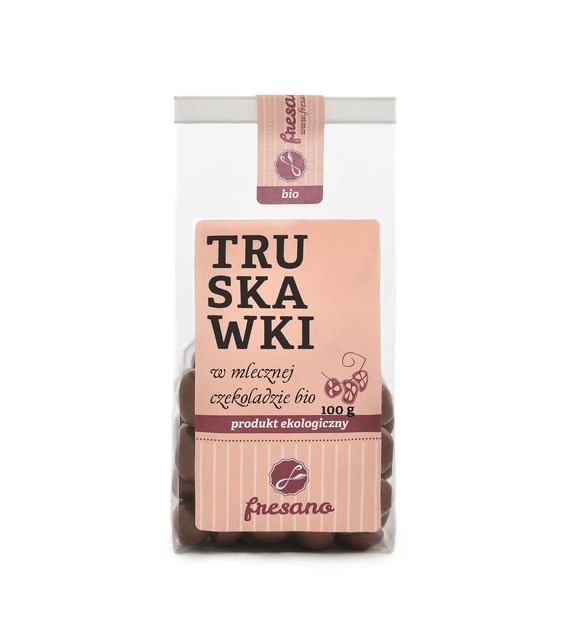 TRUSKAWKI LIOFILIZOWANE W MLECZNEJ CZEKOLADZIE BIO 100 g