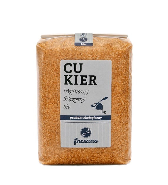 CUKIER TRZCINOWY BRĄZOWY BIO 1 kg