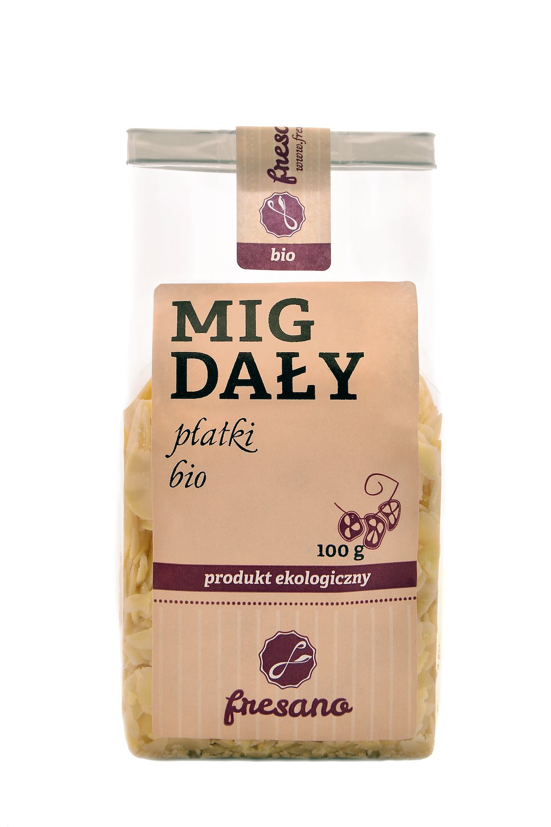 Migdały Płatki Bio 100 G