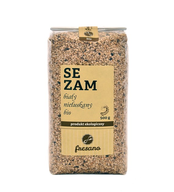 SEZAM BIAŁY NIEŁUSKANY BIO 500 g