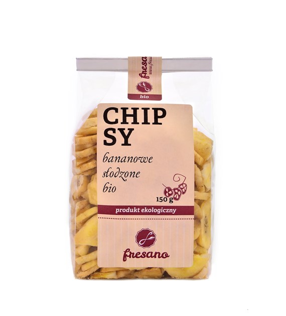 CHIPSY BANANOWE SŁODZONE BIO 150 g
