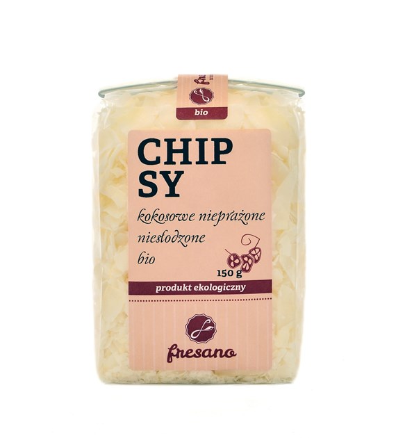 CHIPSY KOKOSOWE NIEPRAŻONE NIESŁODZONE BIO 150 g