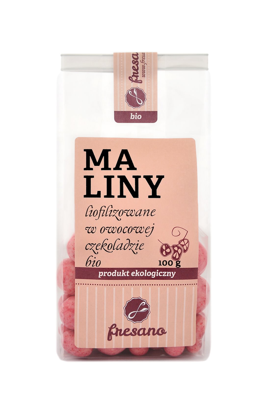 Maliny Liofilizowane W Owocowej Czekoladzie Bio 100 G