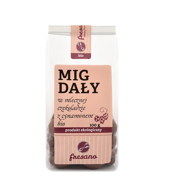 MIGDAŁY W MLECZNEJ CZEKOLADZIE Z CYNAMONEM BIO 100 g