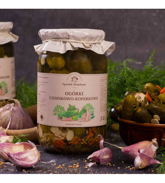 Ogórki czosnkowo-koperkowe